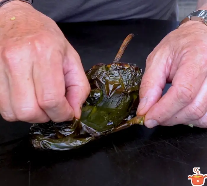 chile relleno burrito preparation