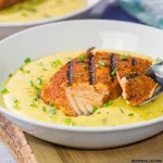 Cajun Salmon and Cheesy Grits