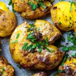 smashed parmesan potatoes